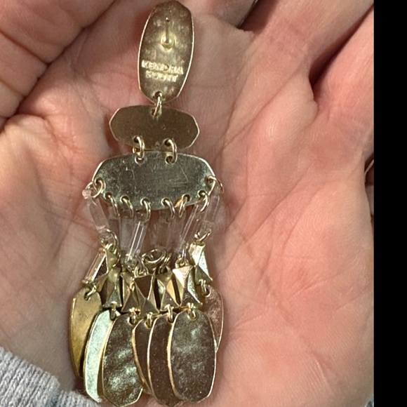 Kendra Scott Nicola 14k plated Gold Chandelier Earrings - Picture 11 of 11